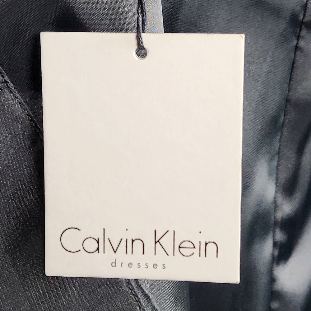 Calvin Klein Black NWT Ruffle Tiered Chiffon Dress Women's Size 8 - Picture 7 of 10